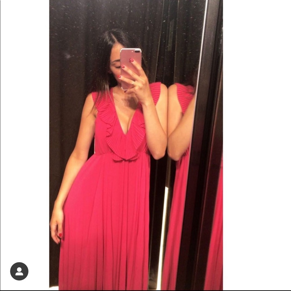 Zara NEW pleated pink dress - Picture 3 of 9